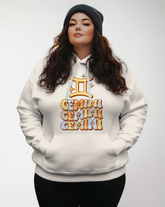 Women's Plus Daily Simplicity GEMINI Constellation Print Long Sleeve Hoodie